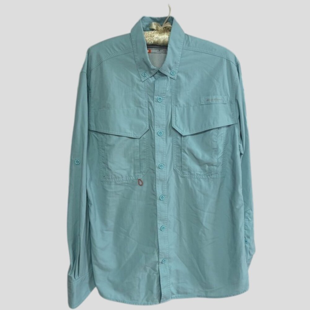 Eddie Bauer Men's King Salmon Classic Fit Long-Sleeve Shirt Size Med